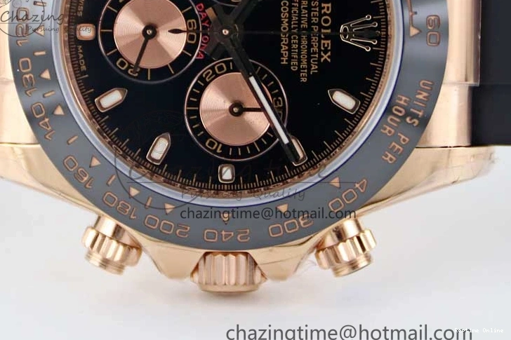 0117 Daytona 116515 RG TWF 1:1 Best Edition 904L Steel Black RG Dial on Oysterflex Strap A Popular 2415